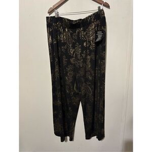 Brand New Jessica London Women’s 22/24 Plus Black Gold Loungewear Pants
